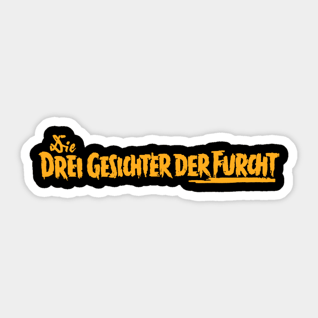 Die drei Gesichter der Furcht (1963) Sticker by MondoWarhola